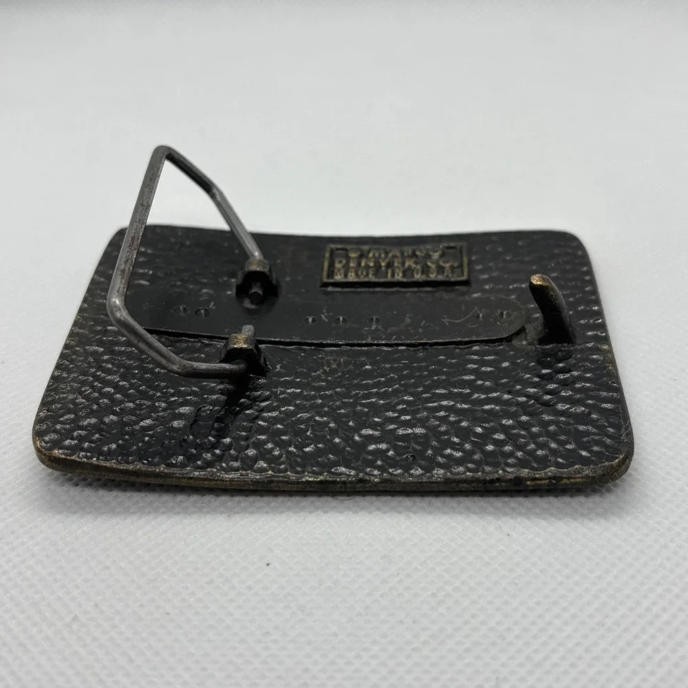 MAFCO California Poppy Belt Buckle Brass Heritage‎ Western Rodeo Trucker Vintage
